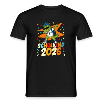 Schulanfang 2026 Einschulung Junge Mädchen Kita - Männer T-Shirt - Schwarz - Vorne - AI Model Male 178 light (178cm)