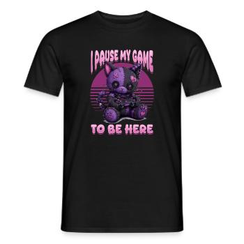 Pastel Goth Soft Goth Gaming Gamer - Men's T-Shirt - black - Front - AI Model Male 178 light (178cm)