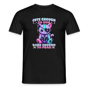 Pastel Goth Soft Goth Gaming Gamer - Men's T-Shirt - black - Front - AI Model Male 178 light (178cm)