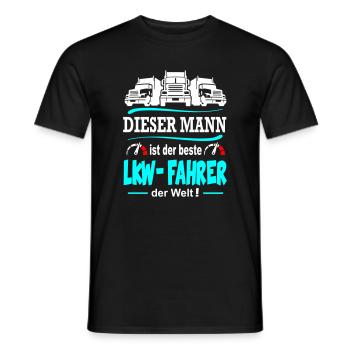 Bester LKW Fahrer der Welt Lastkraftwagen Mann - Männer T-Shirt - Schwarz - Vorne - AI Model Male 178 light (178cm)