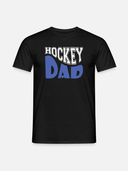 Hockey-Papa Stolzer Sportelterngeschenk - Männer T-Shirt - Schwarz