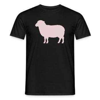 Silhouette de mouton pastel - T-shirt homme - noir - Devant - AI Model Male 178 light (178cm)