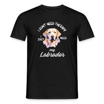 Art de thérapie du Labrador - T-shirt homme - noir - Devant - AI Model Male 178 light (178cm)