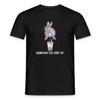 Bubble Tea Boba Drôle de Lapin mignon - T-shirt homme - noir - Devant - AI Model Male 178 light (178cm)