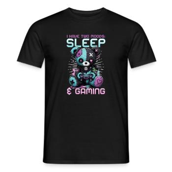 Pastel Goth Soft Goth Gaming Gamer - Men's T-Shirt - black - Front - AI Model Male 178 light (178cm)