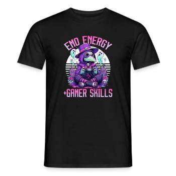 Pastel Goth Soft Goth Gaming Gamer - Men's T-Shirt - black - Front - AI Model Male 178 light (178cm)