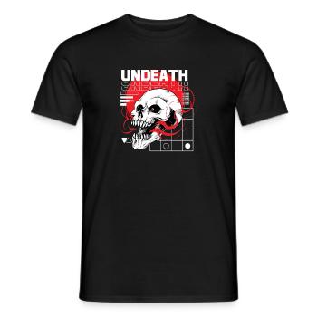 Skull Urban Cyberpunk Design - Men's T-Shirt - black - Front - AI Model Male 178 light (178cm)