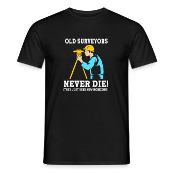 Surveyor - Men's T-Shirt - black - Front - AI Model Male 178 light (178cm)