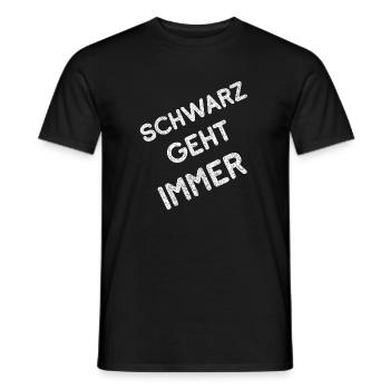 Die Farbe Schwarz geht immer lustige Farben Spruch - Männer T-Shirt - Schwarz - Vorne - AI Model Male 178 light (178cm)