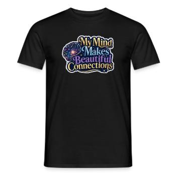 TDAH : mon esprit crée de belles connexions - T-shirt homme - noir - Devant - AI Model Male 178 light (178cm)