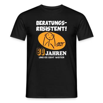 Comic Geburtstag 80 Jahre Happy Birthday - Männer T-Shirt - Schwarz - Vorne - AI Model Male 178 light (178cm)