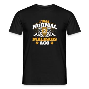 Normal 2 Malinois Ago Belgian Shepherd - Men's T-Shirt - black - Front - AI Model Male 178 light (178cm)