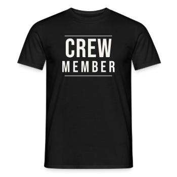 Un membre d’équipe de frappe Événement du personnel de l’équipe Modern Schmal - T-shirt homme - noir - Devant - AI Model Male 178 light (178cm)