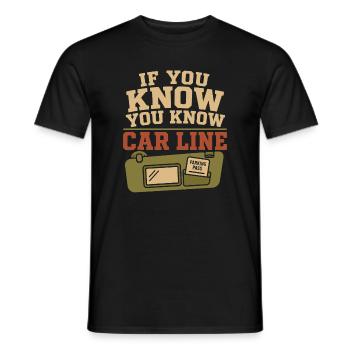 Car Line Survival Fashion School Pickup Line Gift - Men's T-Shirt - black - Front - AI Model Male 178 light (178cm)