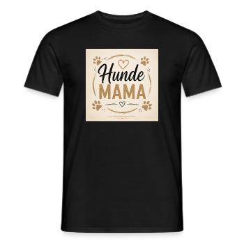 Hunde Mama Herzkreis Design - Männer T-Shirt - Schwarz - Vorne - AI Model Male 178 light (178cm)