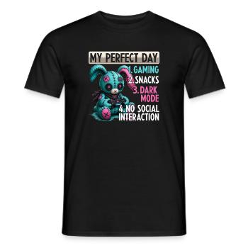 Pastel Goth Soft Goth Gaming Gamer - Men's T-Shirt - black - Front - AI Model Male 178 light (178cm)