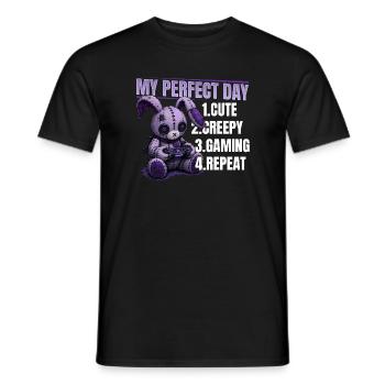 Pastel Goth Soft Goth Gaming Gamer - Men's T-Shirt - black - Front - AI Model Male 178 light (178cm)