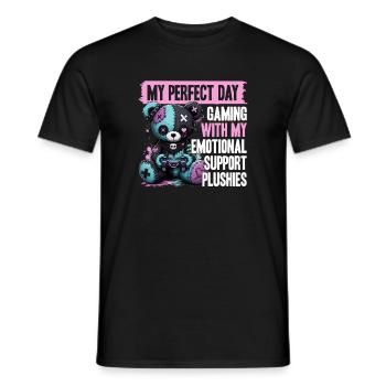 Pastel Goth Soft Goth Gaming Gamer - Men's T-Shirt - black - Front - AI Model Male 178 light (178cm)