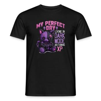 Pastel Goth Soft Goth Gaming Gamer - Men's T-Shirt - black - Front - AI Model Male 178 light (178cm)