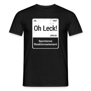 Oh Leck - Saarländisch für Profis - Element-Kachel - Männer T-Shirt - Schwarz - Vorne - AI Model Male 178 light (178cm)