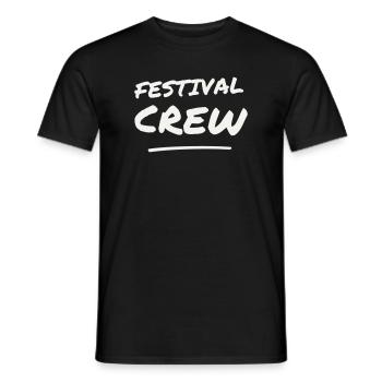 Festival Crew Brush Lettering Team Staff Event - Men's T-Shirt - black - Front - AI Model Male 178 light (178cm)