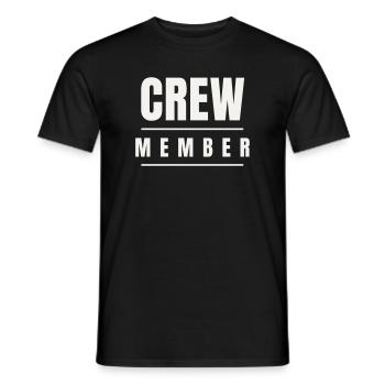 Crew Member Bold Team Staff Event Festival Gruppe - Männer T-Shirt - Schwarz - Vorne - AI Model Male 178 light (178cm)