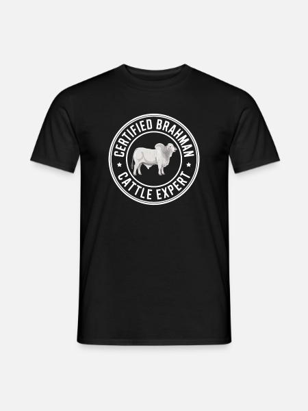 Brahman Experte Rinder Kühe Geschenk - Männer T-Shirt - Schwarz