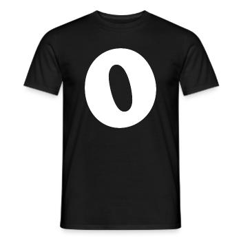 Large O Style Print | Letter O | O Logo - Men's T-Shirt - black - Front - AI Model Male 178 light (178cm)