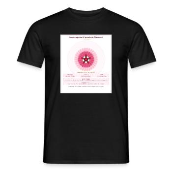 Rosace Fibonacci Rose Délicate - T-shirt homme - noir - Devant - AI Model Male 178 light (178cm)