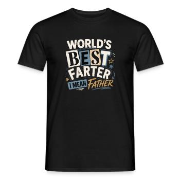 Le meilleur farçeur de pets du monde – je veux dire père - T-shirt homme - noir - Devant - AI Model Male 178 light (178cm)