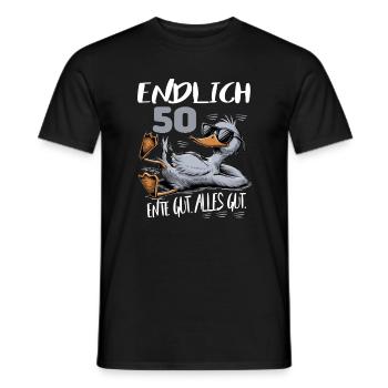 Geburtstag Ente Gut Alles Gut 50 Jahre Comic - Männer T-Shirt - Schwarz - Vorne - AI Model Male 178 light (178cm)