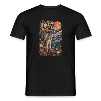 I Need More Space - Men's T-Shirt - black - Front - AI Model Male 178 light (178cm)