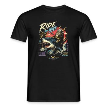 Rider of the Tide Cat - Men's T-Shirt - black - Front - AI Model Male 178 light (178cm)