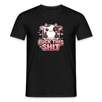 Kuh Fuck This Shit - T-shirt homme - noir - Devant - AI Model Male 178 light (178cm)