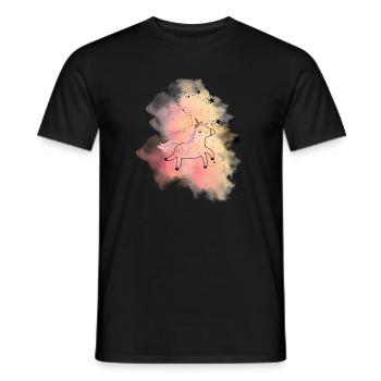 Pastellunicorn Sternenstaub - Männer T-Shirt - Schwarz - Vorne - AI Model Male 178 light (178cm)