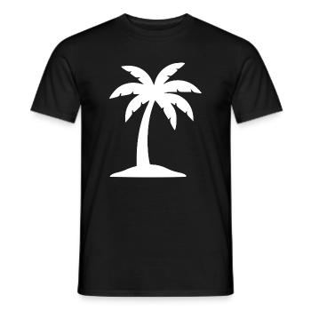 Palm Tree Summer Beach Vacation Sea Travel Gift - Men's T-Shirt - black - Front - AI Model Male 178 light (178cm)