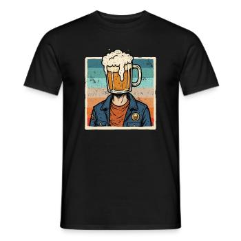 Bière millésime, amateur de bière, amateur de bière, - T-shirt homme - noir - Devant - AI Model Male 178 light (178cm)