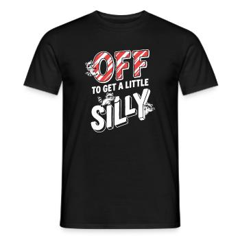 Off To Get A Little Silly - Men's T-Shirt - black - Front - AI Model Male 178 light (178cm)