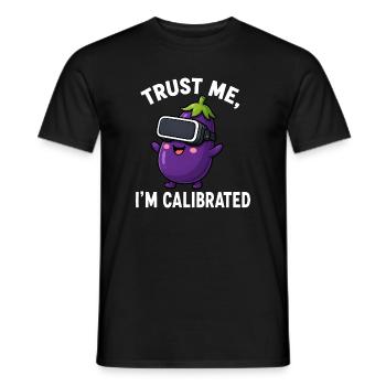Cartoon de Gamer Dic Humor d’Aubergine - T-shirt homme - noir - Devant - AI Model Male 178 light (178cm)