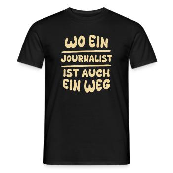Geschenkidee Journalist - Männer T-Shirt - Schwarz - Vorne - AI Model Male 178 light (178cm)