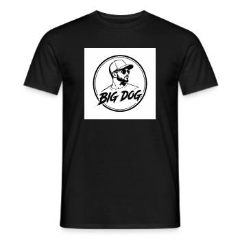 T-shirt portrait de grand chien en forme de cercle - T-shirt homme - noir - Devant - AI Model Male 178 light (178cm)