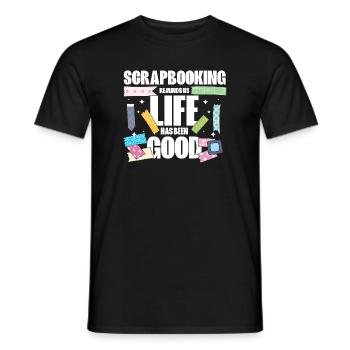 Scrapbooking Memories - Men's T-Shirt - black - Front - AI Model Male 178 light (178cm)