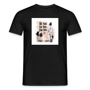 C44E0514-D160-4EC5-B75F-FFC0E88E6842 - Men's T-Shirt - black - Front - AI Model Male 178 light (178cm)