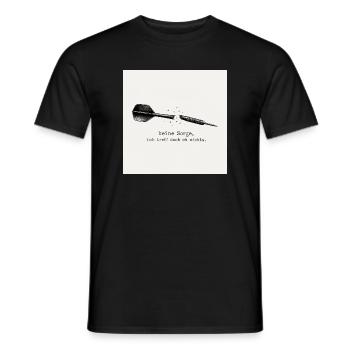 Dart Spruch: Ich Treff Doch Eh Nichts - Männer T-Shirt - Schwarz - Vorne - AI Model Male 178 light (178cm)