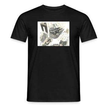 Luftige Stadtarchitektur im Looplayout - Männer T-Shirt - Schwarz - Vorne - AI Model Male 178 light (178cm)