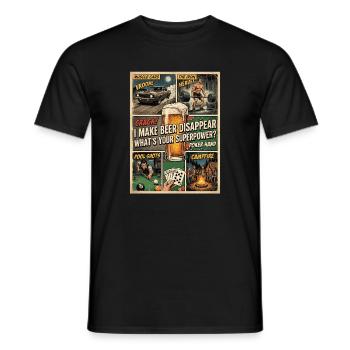 Je fais disparaître la bière Craft Beer - T-shirt homme - noir - Devant - AI Model Male 178 light (178cm)