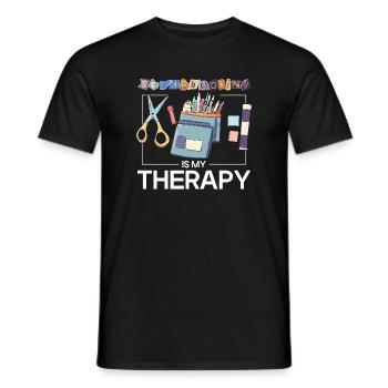 Le scrapbooking, c’est une thérapie - T-shirt homme - noir - Devant - AI Model Male 178 light (178cm)