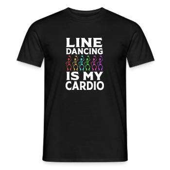 Line Dance - Men's T-Shirt - black - Front - AI Model Male 178 light (178cm)