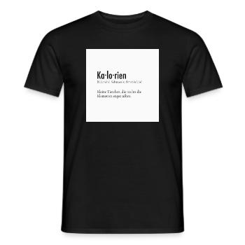 Kalorien Definition Poster – Lustiger Spruch - Männer T-Shirt - Schwarz - Vorne - AI Model Male 178 light (178cm)