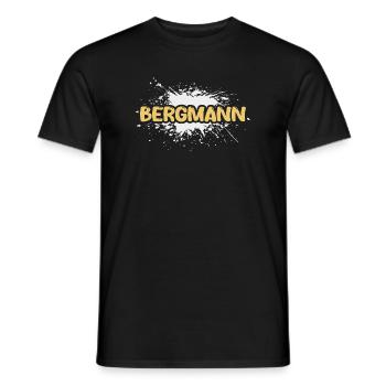 Bergmann als Aufgabe - Männer T-Shirt - Schwarz - Vorne - AI Model Male 178 light (178cm)